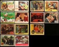 3h271 LOT OF 13 LOBBY CARDS '40s-60s great scenes from a variety of different movies!