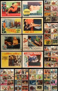 3h241 LOT OF 93 1950S-60S LOBBY CARDS '50s-60s great scenes from a variety of different movies!