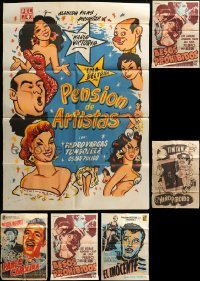 3h137 LOT OF 8 FOLDED 28x40 MEXICAN EXPORT POSTERS '40s-50s great images from a variety of movies!