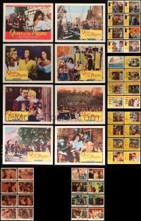3h251 LOT OF 48 LOBBY CARDS '50s-60s complete sets from a variety of different movies!