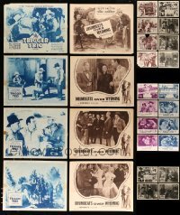 3h261 LOT OF 28 LOBBY CARDS '40s-50s seven complete chapter sets from different serials!