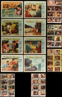 3h246 LOT OF 64 LOBBY CARDS '50s complete sets from a variety of different movies!