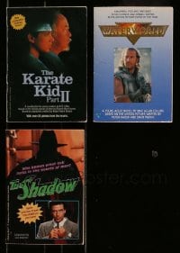 3h406 LOT OF 3 YOUNG ADULT BOOKS BASED ON MOVIES '80s-90s Karate Kid II, Waterworld, The Shadow!