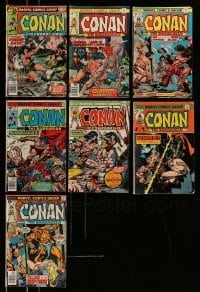 3h174 LOT OF 7 CONAN THE BARBARIAN MARVEL COMIC BOOKS '70s created by Robert Howard!