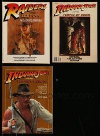 3h515 LOT OF 3 INDIANA JONES PUBLISHED SCREENPLAYS AND MAGAZINE '80s Raiders & Temple of Doom!
