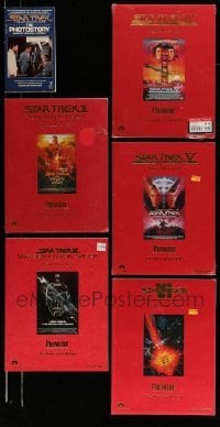 3h388 LOT OF 6 STAR TREK PHOTOSTORY BOOK AND PUBLISHED SCRIPT COPIES '80s-90s the first 6 movies!