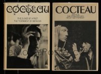 3h540 LOT OF 2 JEAN COCTEAU HARDCOVER PUBLISHED SCREENPLAYS '60s-70s Orpheus, Beauty & the Beast!