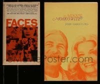 3h539 LOT OF 2 JOHN CASSAVETES PUBLISHED SCREENPLAYS '70s Faces, Minnie & Moskowitz!
