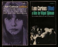 3h544 LOT OF 2 I AM CURIOUS PUBLISHED SCREENPLAYS '60s-70s Vilgot Sjoman's Blue & Yellow!