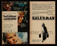 3h547 LOT OF 2 DOCUMENTARY PUBLISHED SCREENPLAYS '60s-70s Saturday Morning, Salesman!