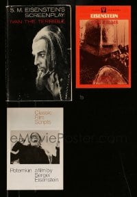 3h504 LOT OF 3 SERGEI EISENSTEIN PUBLISHED SCREENPLAYS '60s-80s Ivan the Terrible & more!