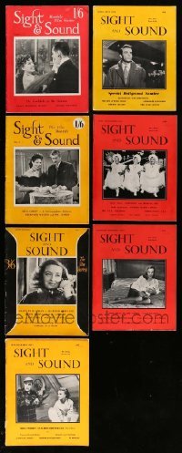 3h609 LOT OF 7 1950-53 SIGHT & SOUND MAGAZINES '50-53 filled with great movie images & info!