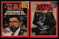 3h679 LOT OF 2 TIME MAGAZINES WITH STAR WARS COVERS '80-83 George Lucas, great different art!