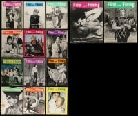 3h560 LOT OF 14 1954-55 FILMS & FILMING MAGAZINES '54-55 filled with movie images & information!