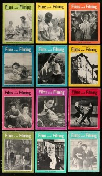 3h562 LOT OF 12 1957 FILMS & FILMING MAGAZINES '57 filled with movie images & information!