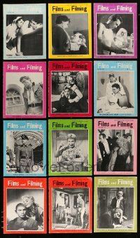 3h563 LOT OF 12 1958 FILMS & FILMING MAGAZINES '58 filled with movie images & information!