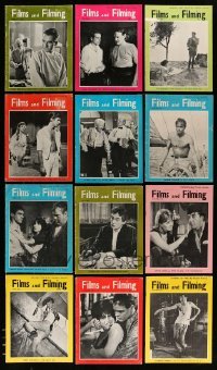 3h565 LOT OF 12 1960 FILMS & FILMING MAGAZINES '60 filled with movie images & information!