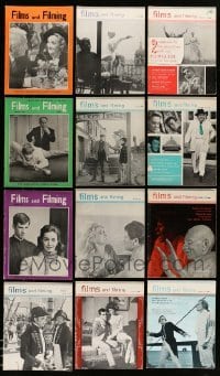 3h567 LOT OF 12 1962 FILMS & FILMING MAGAZINES '62 filled with movie images & information!