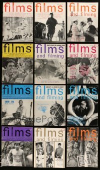 3h570 LOT OF 12 1965 FILMS & FILMING MAGAZINES '65 filled with movie images & information!