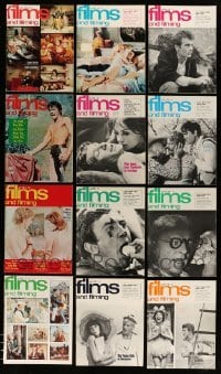 3h572 LOT OF 12 1967 FILMS & FILMING MAGAZINES '67 filled with movie images & information!