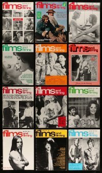 3h576 LOT OF 12 1971 FILMS & FILMING MAGAZINES '71 filled with movie images & information!