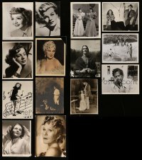 3h197 LOT OF 14 8X10 STILLS '20s-70s great close portraits of a variety of Hollywood stars!