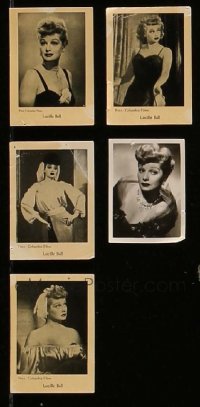 3h160 LOT OF 5 LUCILLE BALL GERMAN SMALL PHOTOS '50s great portraits of the comedienne!