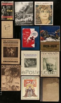 3h144 LOT OF 12 GERMAN PROGRAMS, MAGAZINES, CALENDARS, AND BOOK '10s-40s great ultra rare items!