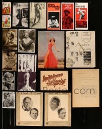 3h106 LOT OF 19 MISCELLANEOUS ITEMS '10s-80s portraits of sexy Hollywood leading ladies & more!