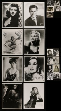 3h181 LOT OF 29 REPRO PHOTOS '80s a variety of great portraits of top male & female stars!