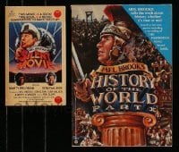 3h434 LOT OF 2 MEL BROOKS PUBLISHED SCREENPLAY AND BOOK '70s-80s Silent Movie, History of the World