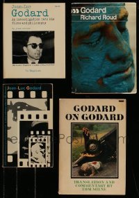 3h403 LOT OF 4 JEAN-LUC GODARD BOOKS '60s-70s great illustrated biographies of the director!