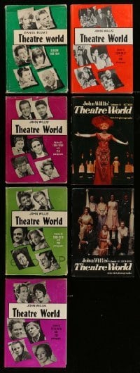 3h386 LOT OF 7 THEATRE WORLD ANNUAL HARDCOVER BOOKS '60s-80s lots of great images & information!