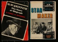 3h448 LOT OF 2 D.W. GRIFFITH HARDCOVER BOOKS '50s-70s cool illustrated biographies!