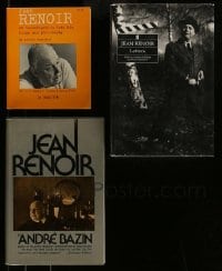 3h412 LOT OF 3 JEAN RENOIR MOSTLY HARDCOVER BOOKS '70s-90s great illustrated biographies!