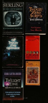 3h470 LOT OF 6 TWILIGHT ZONE BOOKS AND PUBLISHED SCREENPLAYS '60s-00s Rod Serling, great content!