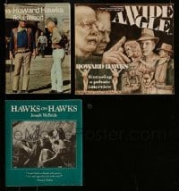 3h414 LOT OF 3 HOWARD HAWKS MOSTLY HARDCOVER BOOKS '60s-80s great illustrated biographies!