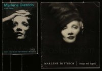 3h437 LOT OF 2 MARLENE DIETRICH BOOKS '50s-60s great illustrated biographies of the star!
