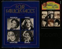 3h452 LOT OF 2 BOOKS '70s Four Fabulous Faces: Swanson, Garbo, Crawford, Dietrich, Hollywood 1920s