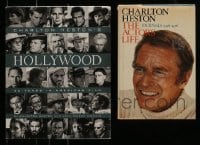 3h451 LOT OF 2 CHARLTON HESTON HARDCOVER BOOKS '70s-90s great biographies of the legendary star!