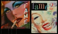 3h445 LOT OF 2 FAME BOOKS '80s great portraits of celebrated people & pop culture!