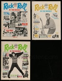 3h673 LOT OF 3 ROCK & ROLL IN THE MOVIES MAGAZINES '80s great poster images including Elvis!