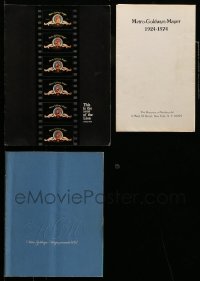 3h111 LOT OF 3 METRO-GOLDWYN-MAYER STUDIO YEARBOOKS AND TRIBUTE PROGRAM '60s-70s upcoming movies!