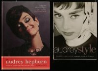 3h453 LOT OF 2 AUDREY HEPBURN HARDCOVER BOOKS '90s-00s includes cool reproduced memorabilia!