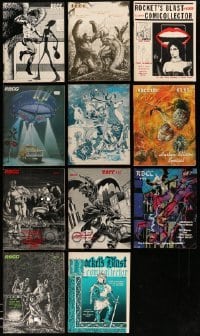 3h645 LOT OF 11 ROCKET'S BLAST COMICOLLECTOR MAGAZINES '70s-80s lots of cool sci-fi & fantasy art!