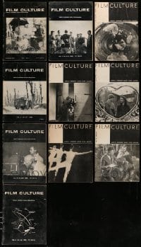 3h648 LOT OF 10 FILM CULTURE MAGAZINES '55-58 filled with great movie images & information!
