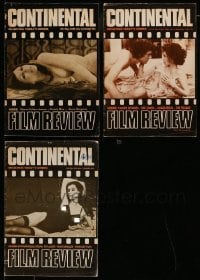 3h677 LOT OF 3 CONTINENTAL FILM REVIEW MAGAZINES '70s great sexy images on the covers AND inside!