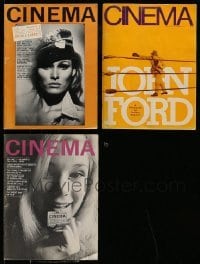 3h678 LOT OF 3 CINEMA MAGAZINES '70s Ursula Andress, John Ford & Yvette Mimieux on the covers!