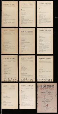 3h641 LOT OF 12 CINEMA STUDIES MAGAZINES '60s a journal of the Society for Film Historiy Research!