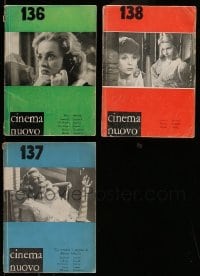 3h674 LOT OF 3 ITALIAN CINEMA NUOVO MAGAZINES '50s filled with movie images & information!